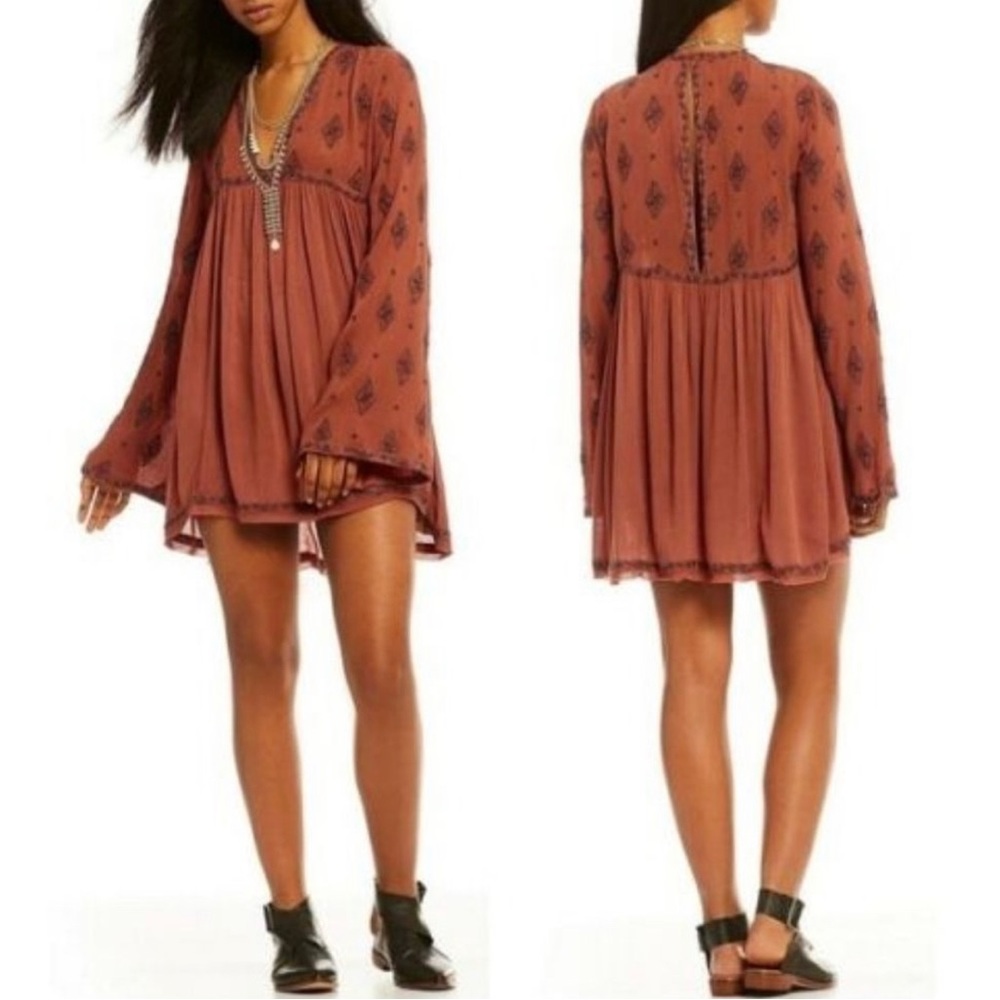 Free People Diamond Embroidered Tunic